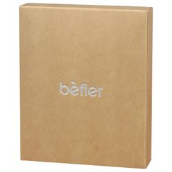 Passport cover BEFLER Butterfly, genuine leather, tisanerie-print, black