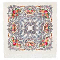 Павловопосадский платок / Butterfly Dream scarf with silk fringe