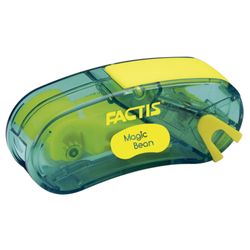 Sharpener FACTIS Magic Bean (Spain), with the container and eraser, 65x30x20 mm, assorted