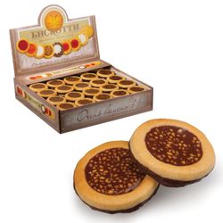 BISCOTTI / Glazed butter cookies with nuts, cardboard show box 1.8 kg (Russia)