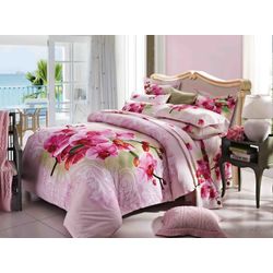 Linen Satin 3D Rose Orchid