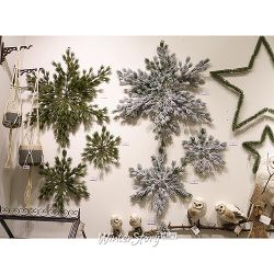 Kaemingk / Coniferous Snowflake Aurora 50 cm snow-covered with sparkles, MOLD 100%