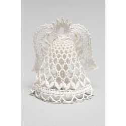 Lace angel "Faith" white 9.5 cm