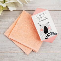 Этель / Ethel / Terry towel "Bear" 30x30 cm, 100 chl 340g / m2