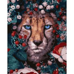 Опт-картина / Sayılara göre boyama 40x50 Puma çiçekler içinde