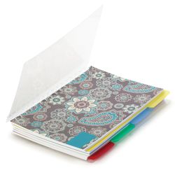 BRAUBERG / 笔记本“蕾丝”小号 150 张 A6，115x152 毫米，侧面梳子，塑料盖，4 个隔板，笼子
