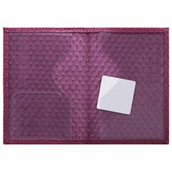 Passport cover genuine leather braid, PASSPORT, pink, STAFF Profit