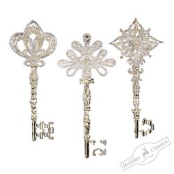 Holiday Classics / Set of Christmas decorations "Engraved key", 6 pcs