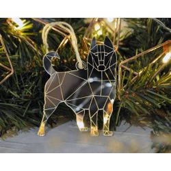Ленивые Бобры / Lazy Beavers / Mirror Christmas tree toy "Siberian Husky"