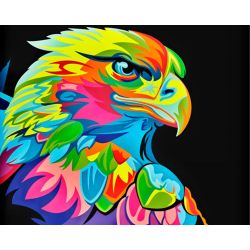 Опт-картина / 数字绘画 40x50 彩虹鹰