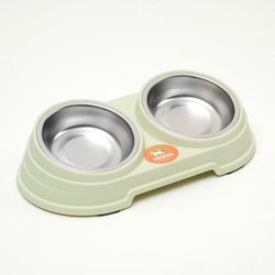 Пижон / Dude / Bowl metal double inclined on a plastic base, 28.5 x 15 x 7 cm, green