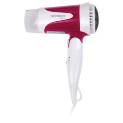 Fen SONNEN HD-2089, 1600 W, 2 speed modes, cold air, folding handle, white/burgundy