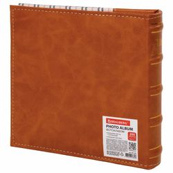 Photo album BRAUBERG "Scotch" for 200 photos 10x15 cm, leather-like, paper pages, box