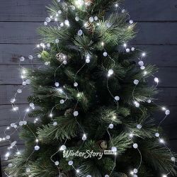 Kaemingk / Garland-tail Snowfall 10 * 1.35 m, 100 cold white micro LED lamps, silver wire, IP20
