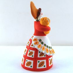 Дымковская глиняная игрушка / Figurine "Nanny with twins"