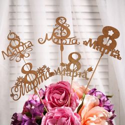 Дарим Красиво / We give Beautifully / Topper "March 8" on a suspension, MIX, 5 pcs in a package