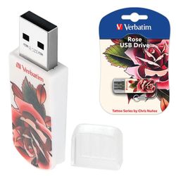 VERBATIM / Flash drive 32 GB, Tattoo, USB 2.0, "Rose"