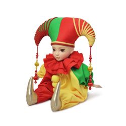 Академия кукол / Puppet Academy / Doll "Two-horned Harlequin" (red-yellow-green) BJD