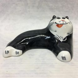 Porcelain figurine "the black cat Boris"
