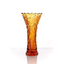 Гусевской Хрустальный завод / Crystal vase for flowers "Lotus" amber