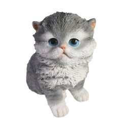 Ремеко / Decorative figure "Kitten" (gray) L16W11H16