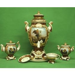 Дельта-Х / Porcelain samovar electric model 7 with tea pairs, author's