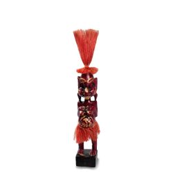 Decor and Gift / Bức tượng gỗ "thấy một sự trưởng thành" đỏ 20 cm