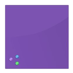 Board magnetic marker glass (45x45 cm), 3 magnets, PURPLE, BRAUBERG