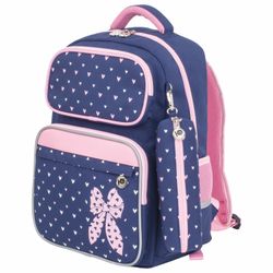 ЮНЛАНДИЯ / Backpack UNLANDIA COMPLETE, with pencil case included, ergo-back, "Pink bow", 42x29x14 cm, 229972