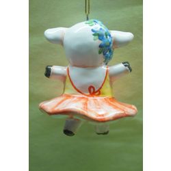 Ярославская майолика / Christmas tree toy "Pig-ballerina"
