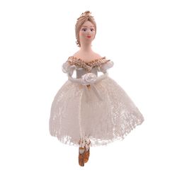Потешный промысел / Christmas tree toy made of porcelain "Ballerina Giselle"