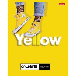 HATBER / Notebook A5, 96 sheets, staple, cage, selective varnish, "YELLOW" / 12 pcs.
