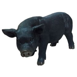Ремеко / Hình trang trí "Con lợn" (đen) W28 L55 H33 cm