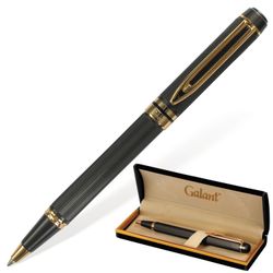 Pen gift ball GALANT "Dark Chrome", body Matt chrome, Golden parts, burner Assembly 0.7 mm, blue
