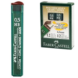 FABER-CASTELL / Replacement Leads HB, 0.5 mm, KIT 12 pcs