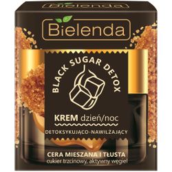 Crema giorno/notte detossinante e idratante per pelli da miste a grasse, BLACK SUGAR DETOX, BIELENDA
