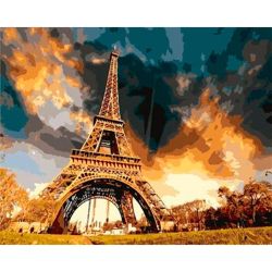 Опт-картина / Painting by numbers 40x50 Eiffel Tower