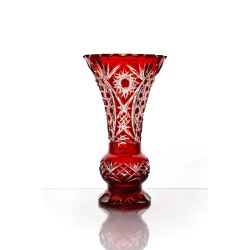 Гусевской Хрустальный завод / Crystal vase for flowers "Tulip" small red
