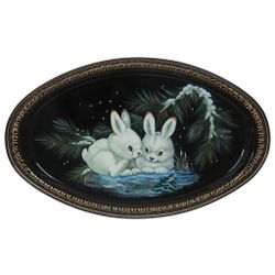 Жостово / Tray, author Yurasova I. 41x25 cm