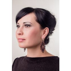 Lace earrings "Madame Bovary" Burgundy