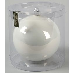 Kaemingk / Palla albero di Natale in vetro lucido Royal Classic 15 cm bianco
