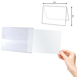 Targhetta informativa, 210x150 mm (casa), da tavolo, a doppia faccia, plexiglass, in pellicola protettiva, BRAUBERG