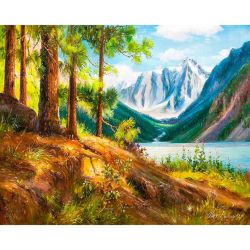 Опт-картина / Malen nach Zahlen 40x50 Bergsee