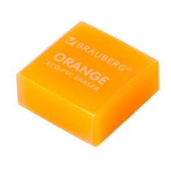 Ластик BRAUBERG "E-Color", 28х28х12 мм, цвет НЕОН ассорти, ЭКО-ПВХ