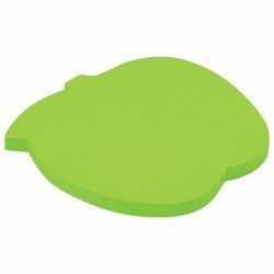 BRAUBERG / Self-adhesive block (sticker) shaped NEON "Apple", 50 sheets, green, euro hanger