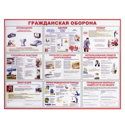 The whiteboard information "Civil defense" (910х700 mm)plastic