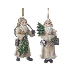 Kurts Adler / árbol de Navidad de juguete "Snowy Santa Claus", 11 cm