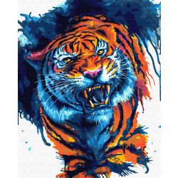ВанГогВоМне / VanGogVoMne / Paint by number "Striped predator" 40x50 cm