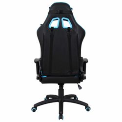 Sedia per computer BRABIX "GT Master GM-110", due cuscini, ecopelle, nero / blu