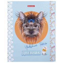BRAUBERG / Diario 5-11 grado 48 l., Laminado duro, brillante, con punta, "Woof-Woof" / 10 uds.
